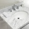 Fauceture KVPB3022M81 30" Console Sink with Brass Legs (8-Inch, 3 Hole), Marble White/Polished Chrome KVPB3022M81 - alternate 3